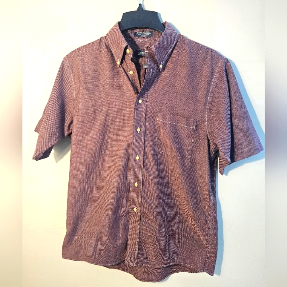 Men's Arrow Maroon Button-Down Shirt
